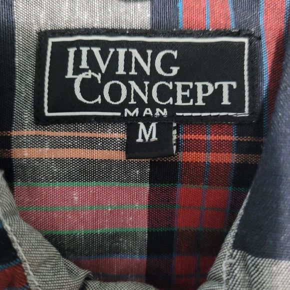 NWT Living Concepts Man Shirt Mens M Plaid Long Sleeve Button Up Academi… - Picture 8 of 10